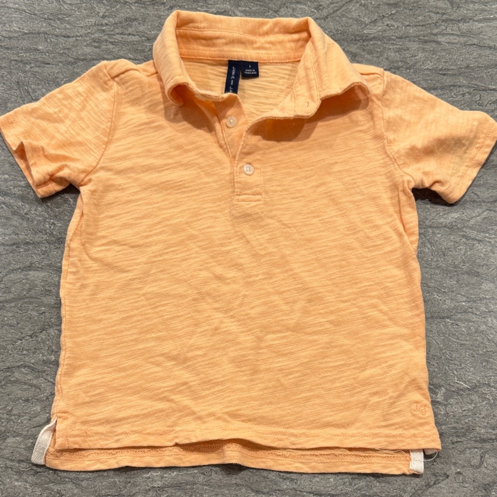 Janie and Jack Light Orange Kids Polo Shirt